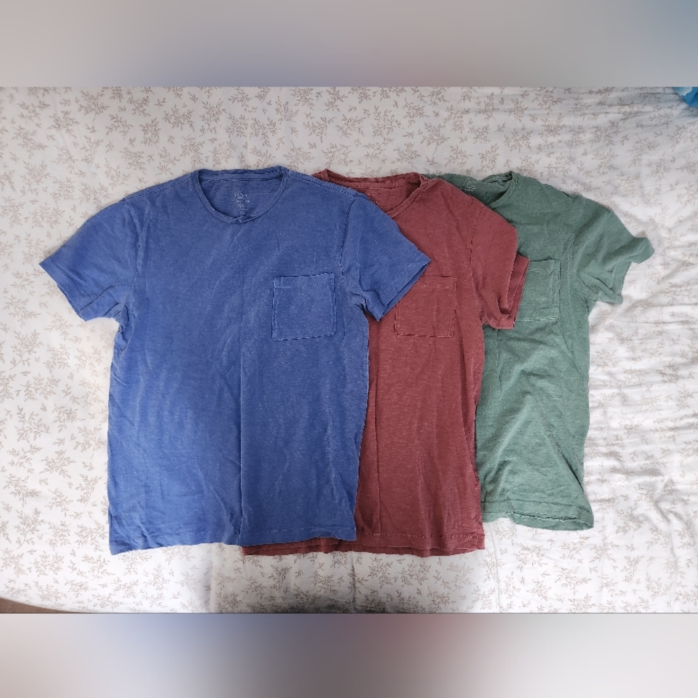 3 Jcrew Garment dyed tshirt size Small